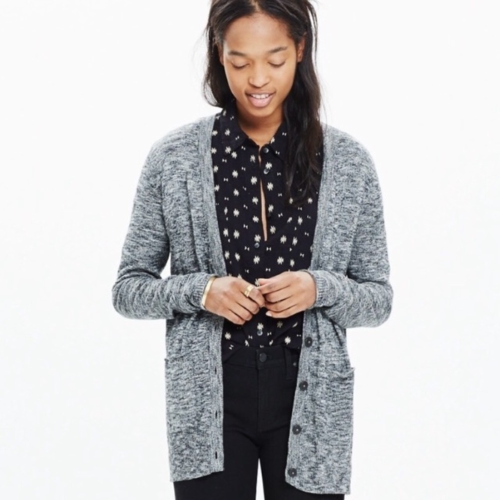 Madewell Marled Gray Cardigan